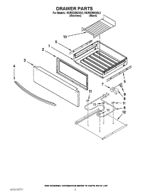 06 - Drawer Parts parts for Kitchenaid Range KGRS208XBL2 from AppliancePartsPros.com