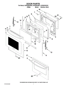 05 - Door Parts parts for Kitchenaid Range KGRS206XWH2 from AppliancePartsPros.com