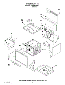 03 - Oven Parts parts for Kitchenaid Range KDRS407VSS01 from AppliancePartsPros.com