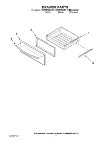 05 - Drawer Parts parts for Kitchenaid Range YKERS206XS0 from AppliancePartsPros.com