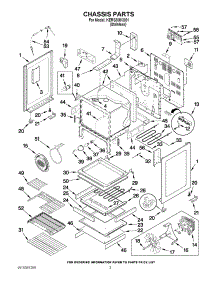 03 - Chassis Parts parts for Kitchenaid Range KERS308XSS1 from AppliancePartsPros.com