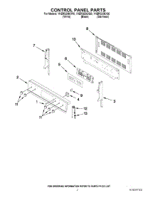 02 - Control Panel Parts parts for Kitchenaid Range YKERS206XB0 from AppliancePartsPros.com