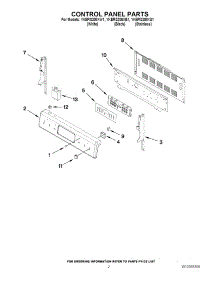 02 - Control Panel Parts parts for Kitchenaid Range YKERS208XB1 from AppliancePartsPros.com