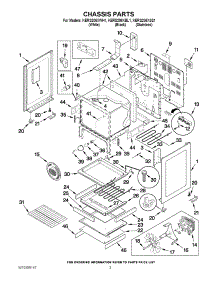 03 - Chassis Parts parts for Kitchenaid Range KERS206XWH1 from AppliancePartsPros.com
