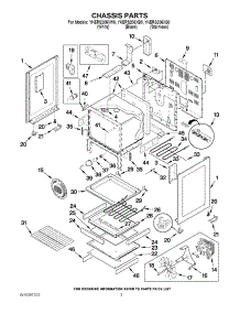 03 - Chassis Parts parts for Kitchenaid Range YKERS206XW0 from AppliancePartsPros.com
