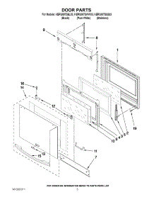 03 - Door Parts parts for Kitchenaid Range KERS807SSS03 from AppliancePartsPros.com