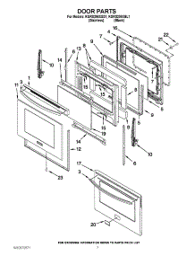 05 - Door Parts parts for Kitchenaid Range KGRS208XBL1 from AppliancePartsPros.com