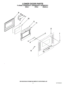 06 - Lower Door Parts parts for Kitchenaid Range KGRS505XBL01 from AppliancePartsPros.com