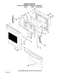 05 - Door Parts parts for Kitchenaid Range KGRS206XWH1 from AppliancePartsPros.com