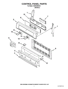 02 - Control Panel Parts parts for Kitchenaid Range KGRS308XSS1 from AppliancePartsPros.com