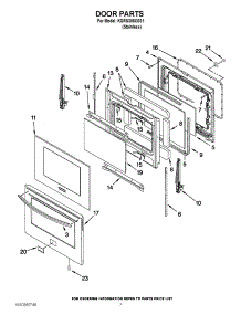 05 - Door Parts parts for Kitchenaid Range KGRS308XSS1 from AppliancePartsPros.com