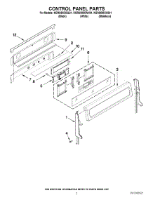 02 - Control Panel Parts parts for Kitchenaid Range KGRS505XWH01 from AppliancePartsPros.com