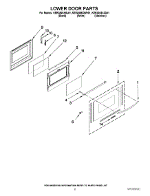 05 - Lower Door Parts parts for Kitchenaid Range KERS505XSS01 from AppliancePartsPros.com