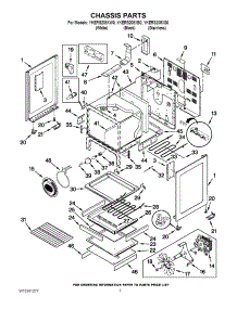 03 - Chassis Parts parts for Kitchenaid Range YKERS208XW0 from AppliancePartsPros.com