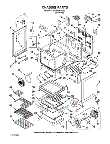 03 - Chassis Parts parts for Kitchenaid Range YKERS308XS0 from AppliancePartsPros.com