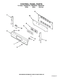02 - Control Panel Parts parts for Kitchenaid Range YKERS208XB0 from AppliancePartsPros.com