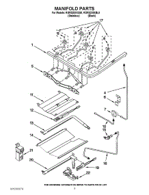 04 - Manifold Parts parts for Kitchenaid Range KGRS208XSS0 from AppliancePartsPros.com