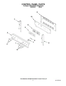 02 - Control Panel Parts parts for Kitchenaid Range KERS208XSS0 from AppliancePartsPros.com