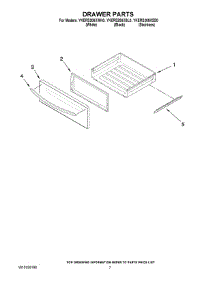 05 - Drawer Parts parts for Kitchenaid Range YKERS206XWH0 from AppliancePartsPros.com