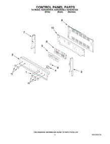 02 - Control Panel Parts parts for Kitchenaid Range KERS206XWH0 from AppliancePartsPros.com