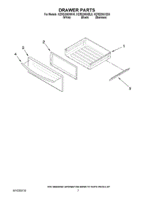 05 - Drawer Parts parts for Kitchenaid Range KERS206XWH0 from AppliancePartsPros.com