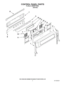 02 - Control Panel Parts parts for Kitchenaid Range KERS507XSS00 from AppliancePartsPros.com