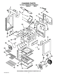 03 - Chassis Parts parts for Kitchenaid Range KGRS208XBL0 from AppliancePartsPros.com