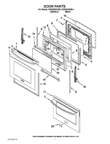 05 - Door Parts parts for Kitchenaid Range KGRS208XBL0 from AppliancePartsPros.com
