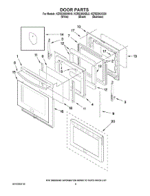 04 - Door Parts parts for Kitchenaid Range KERS206XBL0 from AppliancePartsPros.com