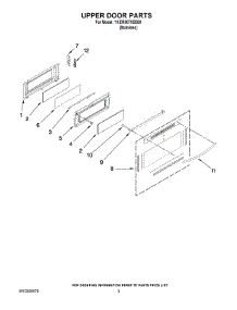 04 - Upper Door Parts parts for Kitchenaid Range YKER507XSS00 from AppliancePartsPros.com