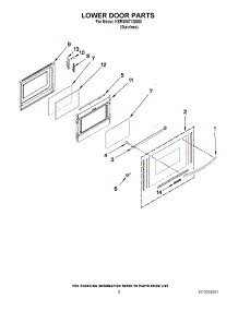 05 - Lower Door Parts parts for Kitchenaid Range KERS507XSS00 from AppliancePartsPros.com