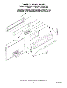 02 - Control Panel Parts parts for Kitchenaid Range KGRS205TSS2 from AppliancePartsPros.com