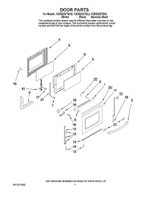 05 - Door Parts parts for Kitchenaid Range KGRS205TSS2 from AppliancePartsPros.com