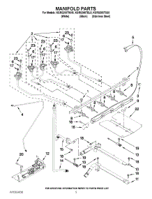 04 - Manifold Parts parts for Kitchenaid Range KGRS205TSS5 from AppliancePartsPros.com