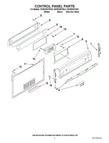 02 - Control Panel Parts parts for Kitchenaid Range KGRS205TBL5 from AppliancePartsPros.com