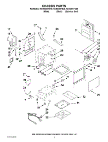 03 - Chassis Parts parts for Kitchenaid Range KGRS205TBL5 from AppliancePartsPros.com