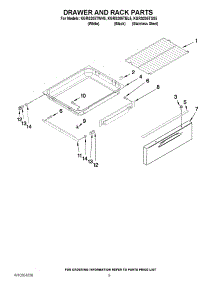 06 - Drawer And Rack Parts parts for Kitchenaid Range KGRS205TBL5 from AppliancePartsPros.com