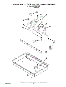 02 - Burner Box, Gas Valves, And Switches parts for Whirlpool Range YKDRS467VS00 from AppliancePartsPros.com