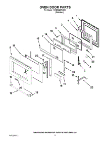 06 - Oven Door Parts parts for Whirlpool Range YKDRS467VS00 from AppliancePartsPros.com