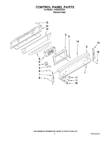 02 - Control Panel Parts parts for Whirlpool Range YKERS205TS5 from AppliancePartsPros.com