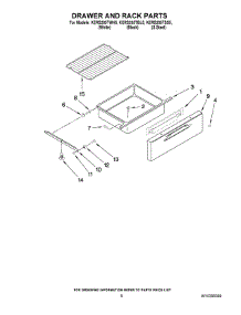 05 - Drawer And Rack Parts parts for Kitchenaid Range KERS205TBL5 from AppliancePartsPros.com