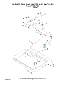 02 - Burner Box, Gas Valves, And Switches parts for Whirlpool Range YKDRS407VS00 from AppliancePartsPros.com