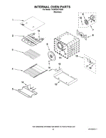 07 - Internal Oven Parts parts for Whirlpool Range YKDRS407VS00 from AppliancePartsPros.com