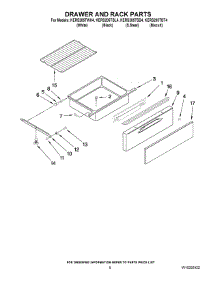 05 - Drawer And Rack Parts parts for Kitchenaid Range KERS205TSS4 from AppliancePartsPros.com
