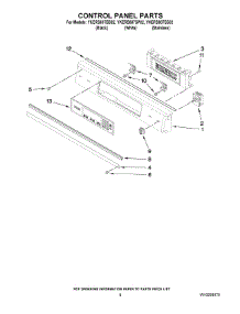 05 - Control Panel Parts parts for Whirlpool Range YKERS807SB02 from AppliancePartsPros.com