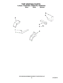 07 - Top Venting Parts parts for Whirlpool Range YKERS807SB02 from AppliancePartsPros.com