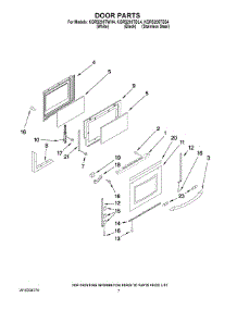 05 - Door Parts parts for Kitchenaid Range KGRS205TWH4 from AppliancePartsPros.com