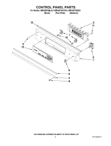 05 - Control Panel Parts parts for Kitchenaid Range KERS807SBL03 from AppliancePartsPros.com