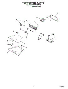 05 - Top Venting Parts parts for Whirlpool Range YKDRP407RS00 from AppliancePartsPros.com