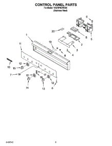 04 - Control Panel Parts parts for Whirlpool Range YKDRP467RS00 from AppliancePartsPros.com